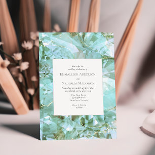 Invitación Elegante Boda de cristal de cristal de mar