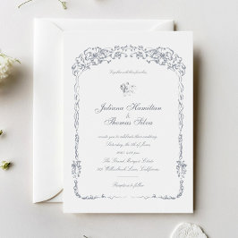 Invitación Elegante Boda de cuadros barrocos ornamentados