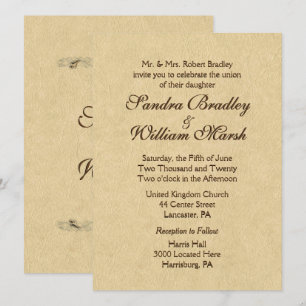 Invitación Elegante Boda de cuero