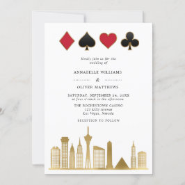 Invitación Elegante Boda de Destino de Fotos de Las Vegas