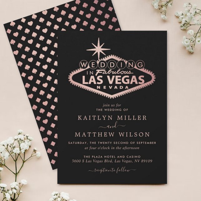 Invitación Elegante Boda de Destino de Las Vegas (Subido por el creador)