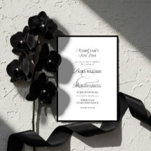 Elegante boda de dinero antiguo en blanco y negro