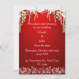 Invitación Elegante Boda de diseño de estilo Art Deco floral 