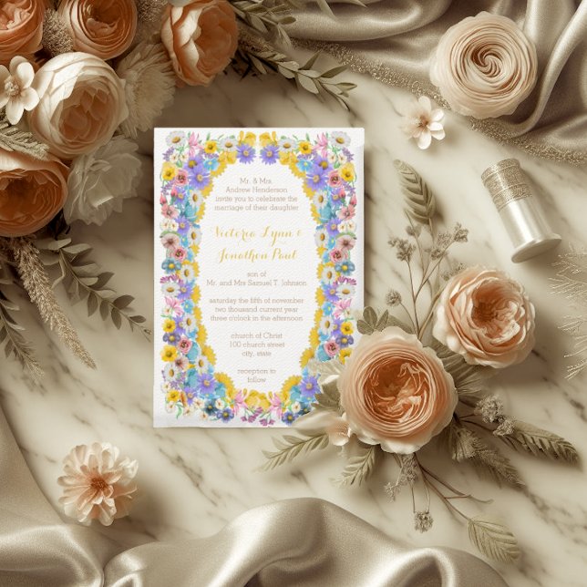 Invitación Elegante Boda de Elegancia Amarilla (Subido por el creador)