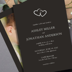 Invitación Elegante Boda de elementos sencillos y modernos