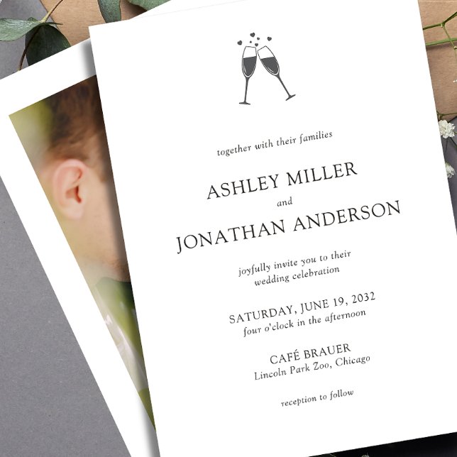 Invitación Elegante Boda de elementos sencillos y modernos (Subido por el creador)