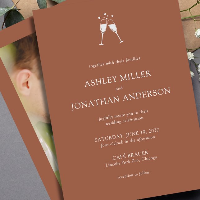 Invitación Elegante Boda de elementos sencillos y modernos (Subido por el creador)