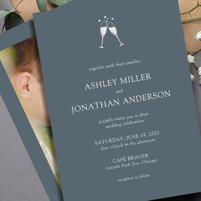 Invitación Elegante Boda de elementos sencillos y modernos (Subido por el creador)
