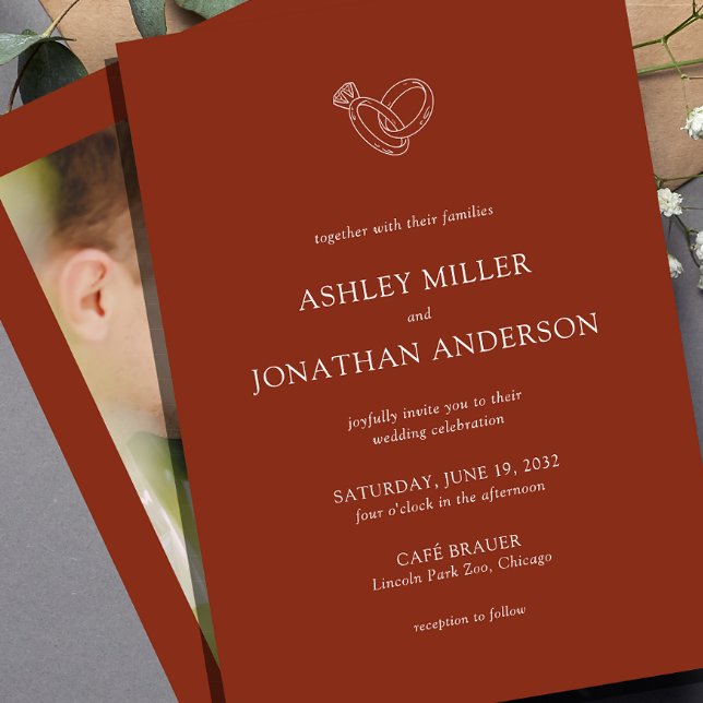 Invitación Elegante Boda de elementos sencillos y modernos (Subido por el creador)