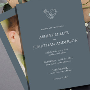 Invitación Elegante Boda de elementos sencillos y modernos