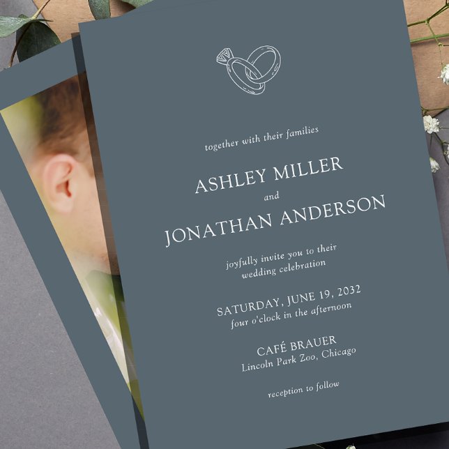 Invitación Elegante Boda de elementos sencillos y modernos (Subido por el creador)