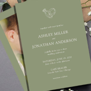Invitación Elegante Boda de elementos sencillos y modernos