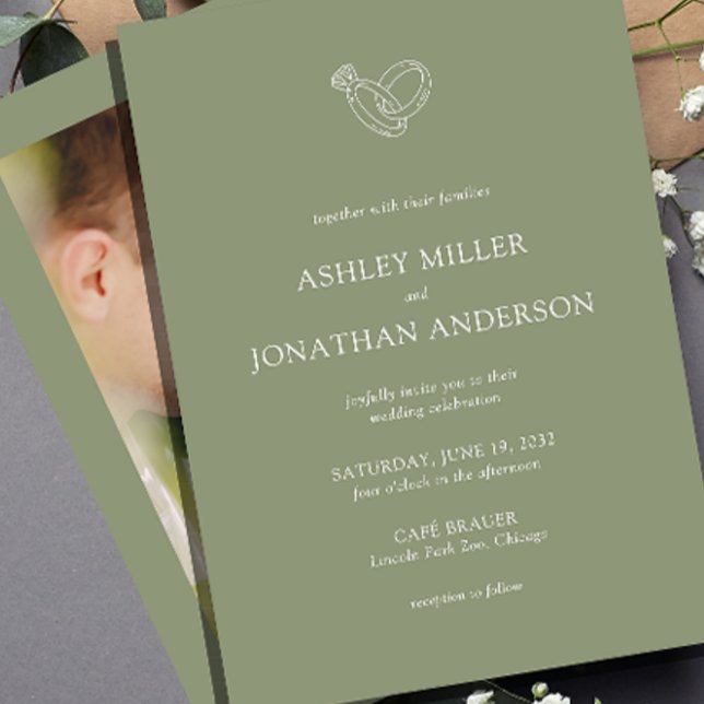 Invitación Elegante Boda de elementos sencillos y modernos (Subido por el creador)
