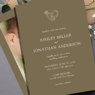 Invitación Elegante Boda de elementos sencillos y modernos