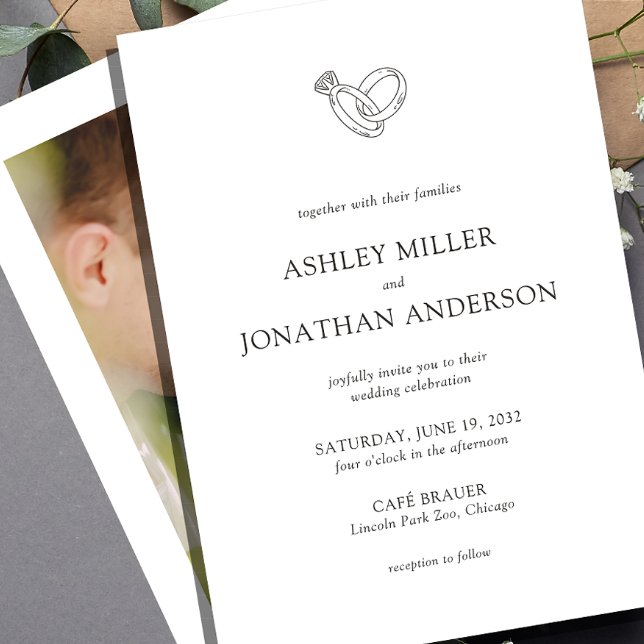 Invitación Elegante Boda de elementos sencillos y modernos (Subido por el creador)