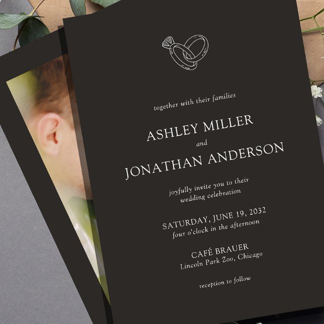 Invitación Elegante Boda de elementos sencillos y modernos (Subido por el creador)