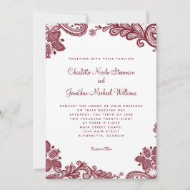 Invitación Elegante Boda de encaje Personalizado Foto Moda Bl