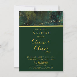 Invitación Elegante Boda de Envejecimiento de Purpurina Ecoló