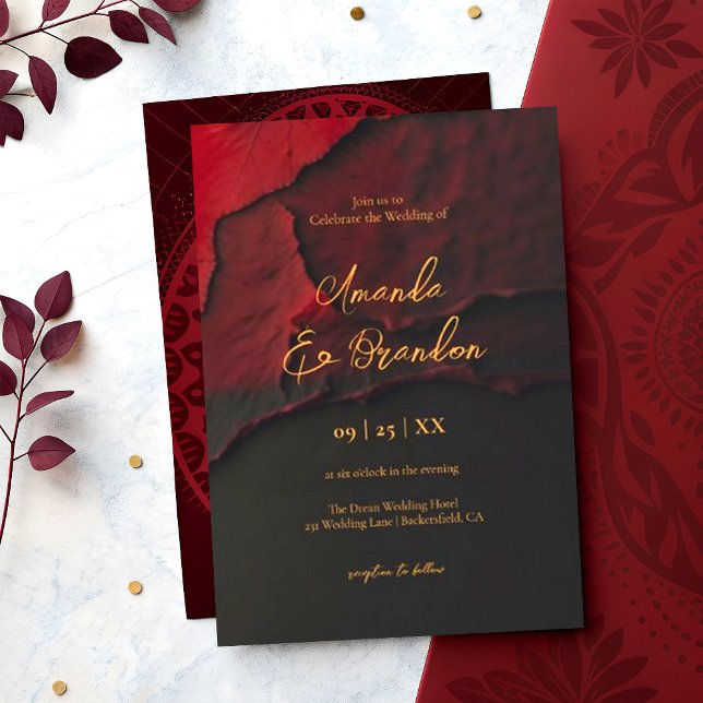 Invitación Elegante Boda de escritura de Relieve metalizado d (Subido por el creador)