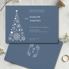 Invitación Elegante Boda de Escudo Floral de vacaciones de in