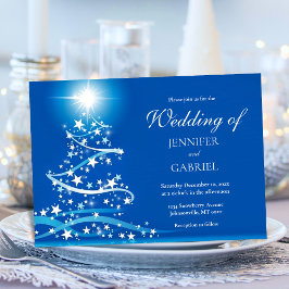 Invitación Elegante Boda de espuma de árbol de Navidad