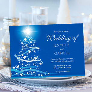 Invitación Elegante Boda de espuma de árbol de Navidad