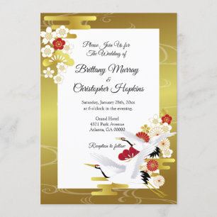 Invitación Elegante Boda de estilo japonés