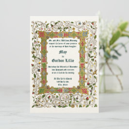 Invitación Elegante Boda de estilo medieval de la época victo