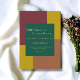 Invitación Elegante Boda de estilo moderno y colorido