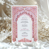 Elegante Boda de filigrana dorada y rosa
