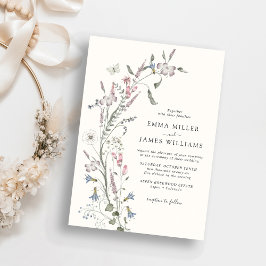Invitación Elegante Boda de Flor Silvestre