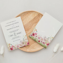 Invitación Elegante Boda de Flor Silvestre