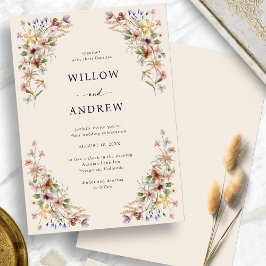 Invitación Elegante Boda de Flor Silvestre