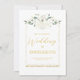 Invitación Elegante Boda de Flor Silvestre Charm Green