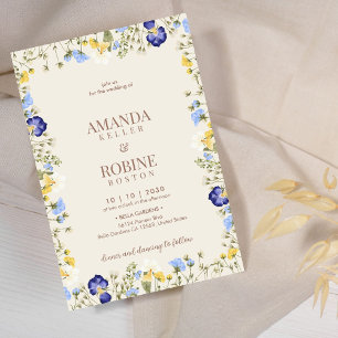 Invitación Elegante Boda de flor silvestre de primavera