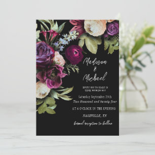 Invitación Elegante Boda de Floral Peonies