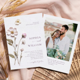 Invitación Elegante Boda de flores de estilo Art Pastel Boho