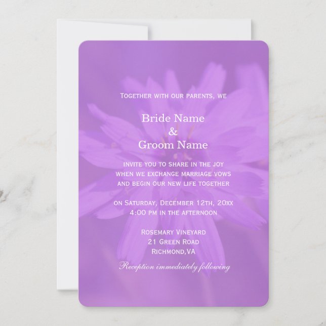 Invitación Elegante boda de flores de margarita bonito (Anverso)