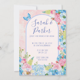 Invitación Elegante Boda de flores de primavera