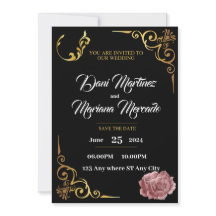 Elegante boda de flores geométricas en blanco y ne