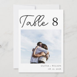 Invitación Elegante Boda de flores moradas número de tabla de