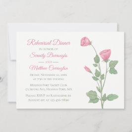 Invitación Elegante Boda de flores rosadas forales para la ce