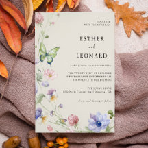 Elegante Boda de flores silvestres de primavera co