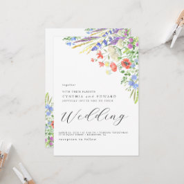 Invitación Elegante Boda de flores silvestres de verano