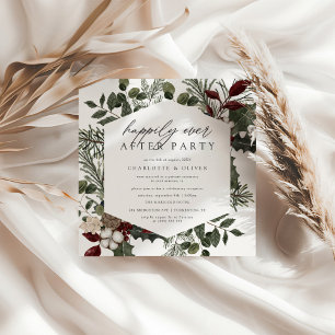 Invitación Elegante Boda de fotografía de vegetación de invie