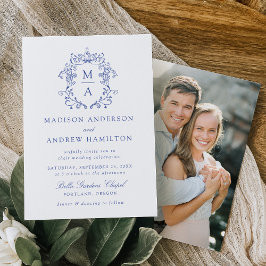 Invitación Elegante Boda de fotografía floral de la Chinoiser