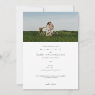 Invitación Elegante Boda de fotografía Minimalista