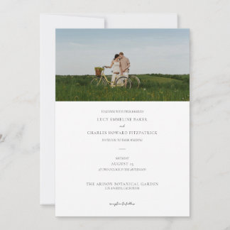 Invitación Elegante Boda de fotografía Minimalista
