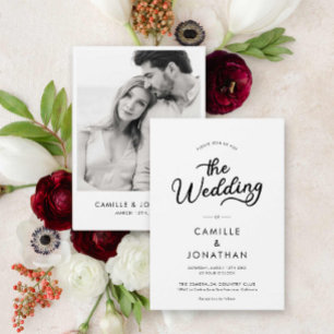 Invitación Elegante Boda de fotografía Minimalista