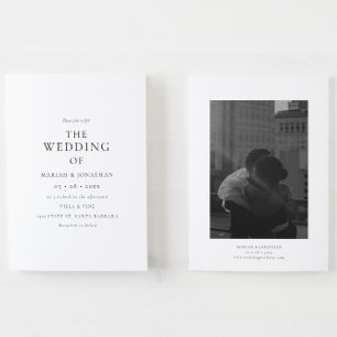 Invitación Elegante Boda de fotografía Minimalista clásico-mo